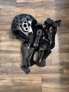Black martial arts Protective Pads Set